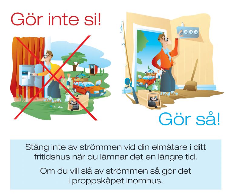 Stänga av el sommarstugan